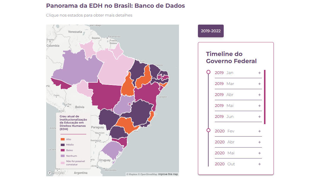 Banco de dados da Educação em Direitos Humanos no Brasil