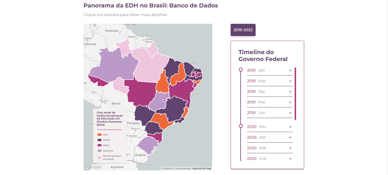 Banco de dados da Educação em Direitos Humanos no Brasil